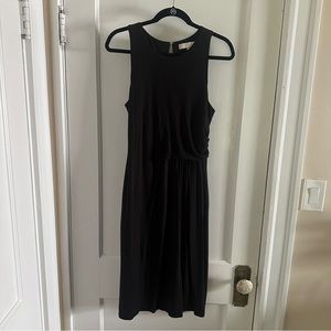 LOFT black sleeveless jersey midi dress, M